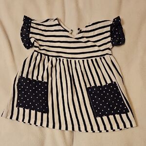 GAP Kids Striped Navy and White Dress